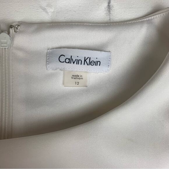 Calvin Klein women's 12 large white pink ombre dress business career work - Picture 3 of 13